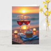 Verjaardagskaart Sunset Waters Kaart (Gele Bloem)