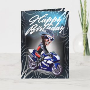 Verjaardagskaart superbike kaart