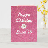 Verjaardagskaart Sweet 16 Kaart (Gele Bloem)
