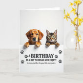 Verjaardagskaart Sweet Paws Kaart (Gele Bloem)