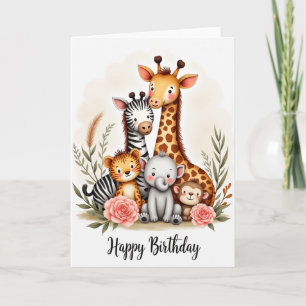Verjaardagskaart Sweet Safari Kaart