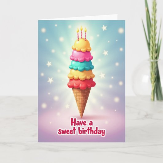 Verjaardagskaart Sweet Scoops Kaart (Voorkant)