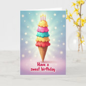 Verjaardagskaart Sweet Scoops Kaart (Gele Bloem)
