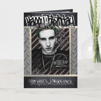 Verjaardagskaart token rapper kaart