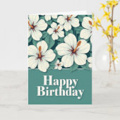 Verjaardagskaart Tropical Bloom Kaart (Gele Bloem)