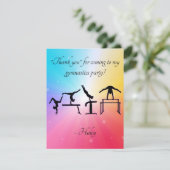 Verjaardagskaart turnen bedankt (Staand voorkant)