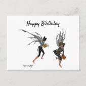 Verjaardagskaart Tweeling Jongens Regenfeeën Briefkaart (Voorkant)