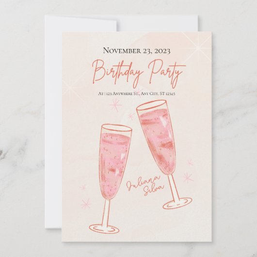 Verjaardagskaart uitnodiging (Voorkant)