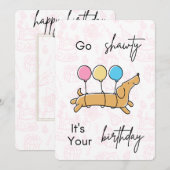 Verjaardagskaart / uitnodiging  (Voorkant / Achterkant)