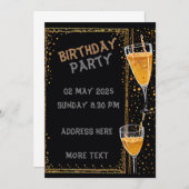 Verjaardagskaart Uitnodiging Aankondigingen (Voorkant / Achterkant)