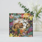 Verjaardagskaart Uitnodiging Eerste Verjaardag Wil (Staand voorkant)