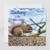 Verjaardagskaart Uitnodiging Eerste Verjaardag Wil (Voorkant)