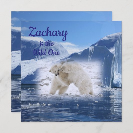 Verjaardagskaart Uitnodiging Eerste Verjaardag Wil (Voorkant / Achterkant)