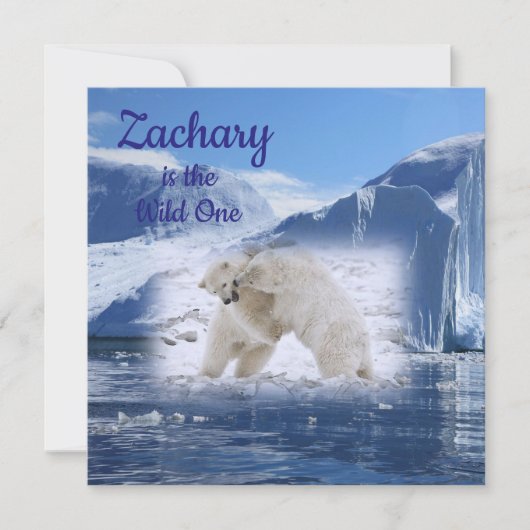 Verjaardagskaart Uitnodiging Eerste Verjaardag Wil (Voorkant)