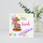 Verjaardagskaart Uitnodiging Feeën (Staand voorkant)