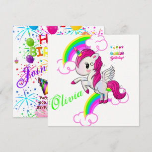 Verjaardagskaart uitnodiging Pony