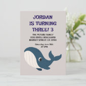 Verjaardagskaart uitnodiging voor kinderen (Staand voorkant)