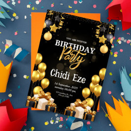 verjaardagskaart - uitnodigingskaart voor verjaard kaart