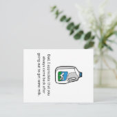 Verjaardagskaart Vaderdag Briefkaart (Staand voorkant)