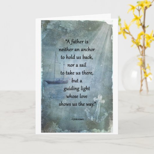 Verjaardagskaart Vader's Guiding Light Kaart (Gele Bloem)