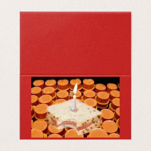 Verjaardagskaart van Bologna Kaart (Buitenkant ongevouwen)