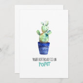 verjaardagskaart van Cactus Kaart (Voorkant / Achterkant)