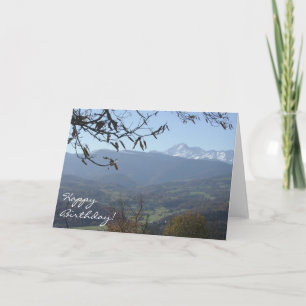 Verjaardagskaart van de Pyreneeën Kaart