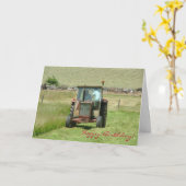 verjaardagskaart van de trekker kaart (Gele Bloem)