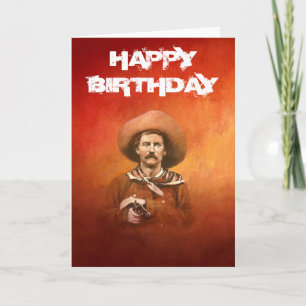 Verjaardagskaart van een vintage cowboy uit het Wi Kaart