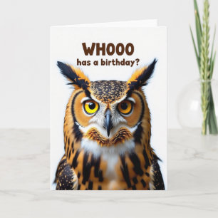 Verjaardagskaart van een zoete wijze vogel kaart