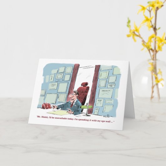 Verjaardagskaart van Ego Wall-baas Kaart (Gele Bloem)