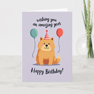 Verjaardagskaart van Fluffy Party Animal Kaart