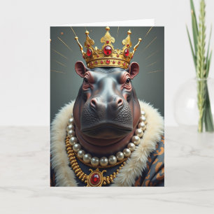Verjaardagskaart van het koninklijke beest kaart