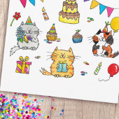 Verjaardagskaart van katten briefkaart