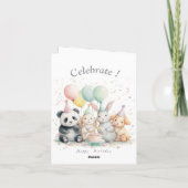 Verjaardagskaart van panda en vrienden (Achterkant)