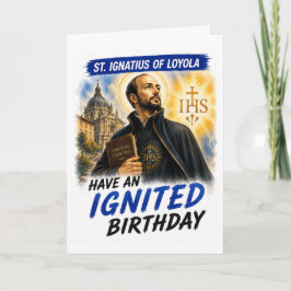Verjaardagskaart van Sint-Ignatius van Loyola Kaart