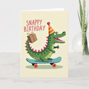Verjaardagskaart van snelle reptiel kaart