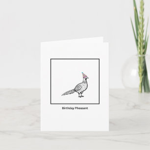 Verjaardagskaart, verjaardagsfazant, vogelkaart kaart