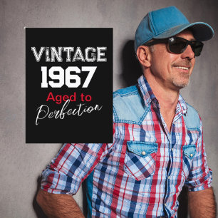 Verjaardagskaart 'Vintage 1967 Aged Perfection' Briefkaart