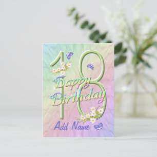 Verjaardagskaart Vlinder Dans 18 jaar Briefkaart
