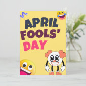 Verjaardagskaart voor 1 april kaart (Staand voorkant)