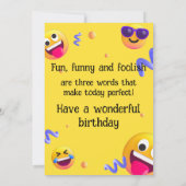 Verjaardagskaart voor 1 april kaart (Achterkant)