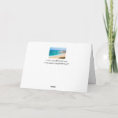 Verjaardagskaart voor 60-jarig jubileum met strand kaart (Achterkant)