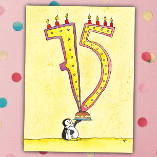 Verjaardagskaart voor 75ste verjaardag van Nicole  Briefkaart