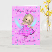 Verjaardagskaart voor achterkleinkinderen - roze e kaart (Gele Bloem)