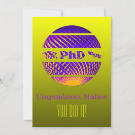 Verjaardagskaart voor afgestudeerde promovendus kl kaart