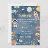 Verjaardagskaart voor astronaut in de buitenruimte kaart (Voorkant)