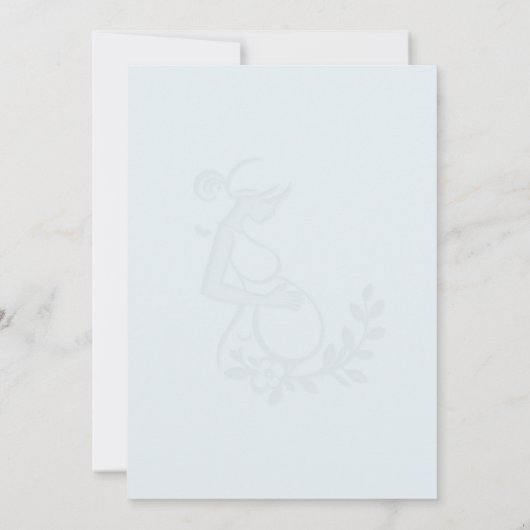 Verjaardagskaart voor baby met kinderwagen en mall kaart (Achterkant)