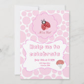 Verjaardagskaart voor babymeisje aankondiging (Voorkant)