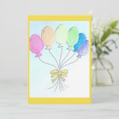 verjaardagskaart voor ballonnen kaart (Staand voorkant)